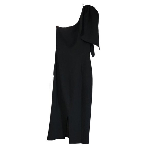 NWT The Population One Shoulder Little Black Dress Sz XS - Picture 2 of 9
